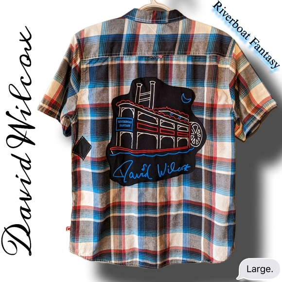 David Wilcox / Plaid 🚢 T-Shirt - Picture 1 of 8